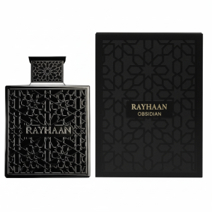 Rayhaan Obsidian - Woody, Spicy, Amber, Masculine - Eau de Parfum-Long-Lasting Fragrance for Men, 3.4 Ounce / 100 ml