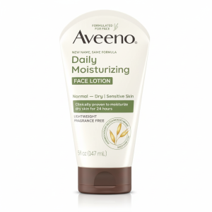 Aveeno Daily Moisturizing Face Cream with Soothing Prebiotic Oat, Gentle Lotion Nourishes Normal to Dry Skin With Moisture,Fragrance-Free, 5oz / 141g