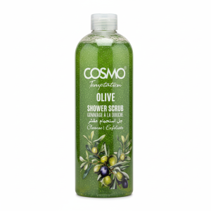 Cosmo Temptation Olive Shower Scrub 1000ml, Moisturizing Body Wash, Cleanse and Exfoliate, All Skin Type, Face & Body Scrubs, Shower Gel For Men & Women