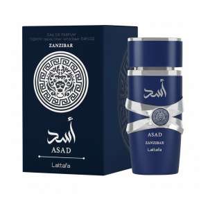 Lattafa Asad Eau De Parfum 100ml Long Lasting Luxury Perfume Spray For Men | Premium Refreshing Oud and Musk Fragrances (Asad Zanzibar)